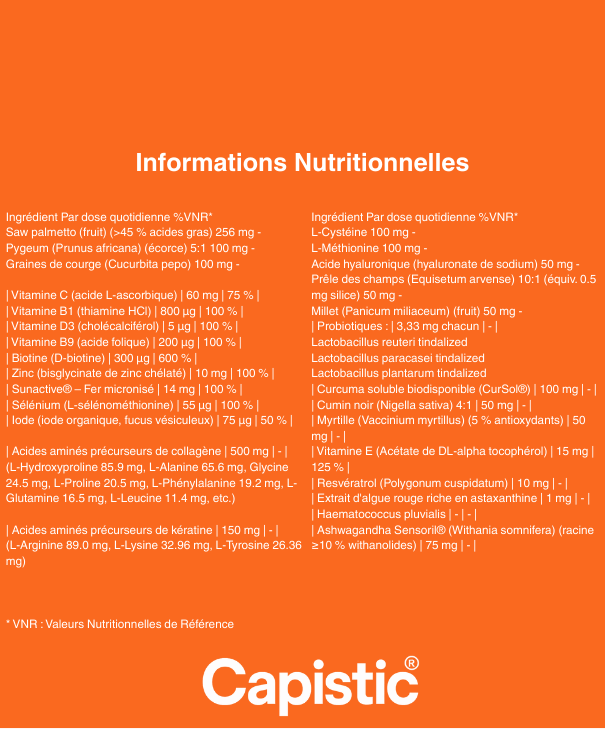 Capistic – Shots Beauté Cheveux : Anti-chute & Nutrition profonde
